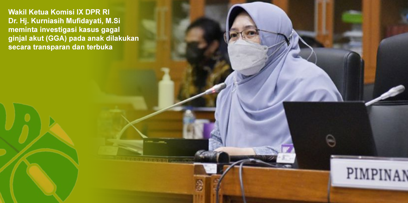 DPR RI Minta Investigasi Kasus Gagal Ginjal Akut pada Anak Transparan